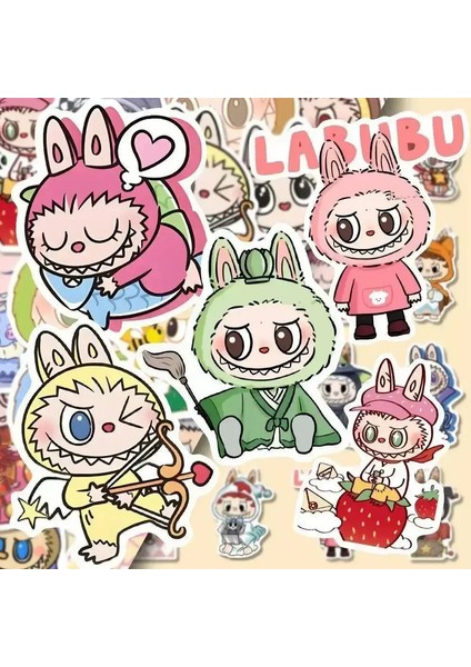 V1 V2 V3 Kalp Atışı Macaron Enerji Serisi Kolye Bebek Dekoru Anahtar Keychain Koleksiyonu: Stickers 80PC (Yurt Dışından)
