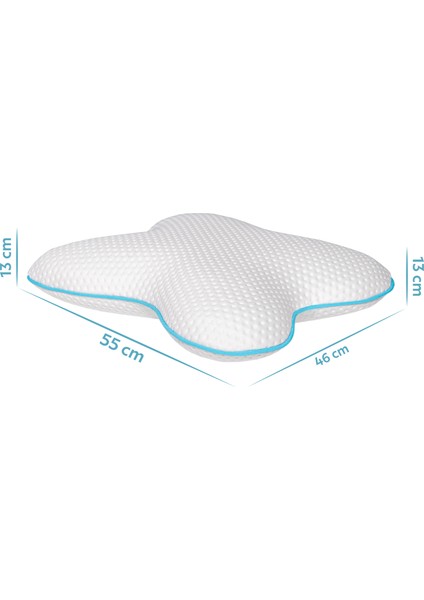 Kelebek Boyun Destekli Ortopedik Yastık Visco Yastık 55x46x13cm fiyatları