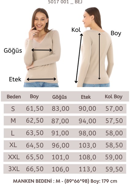 Yumuşak, Rahat ve Şık Viskon V Yaka Tişört-Bej