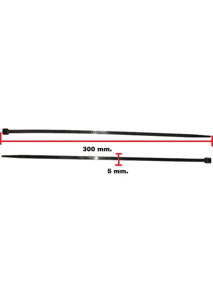 Kablo Bagı Plastık Cırt Kelepce Sıyah 30 Cm.