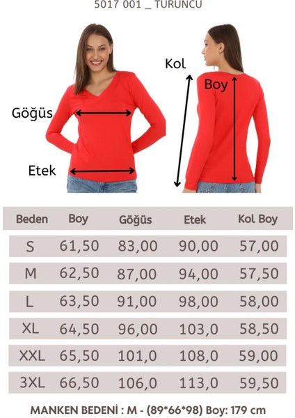 Yumuşak, Rahat ve Şık Viskon V Yaka Tişört-Turuncu