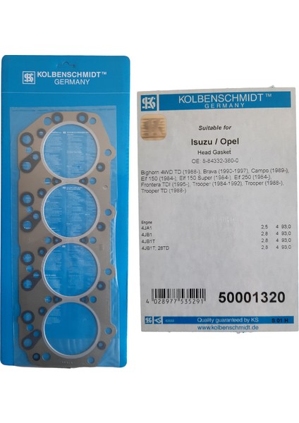 Opel Frontrea-Isuzu TR0OPER 2.5-2.8 Sılındır Kapak Contası 8-84332-380-0