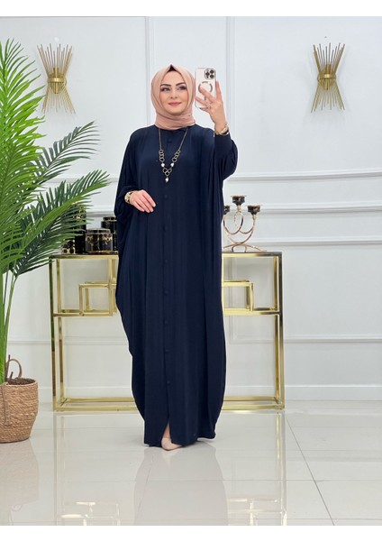 Yarasa Kol Düğmeli Ferace