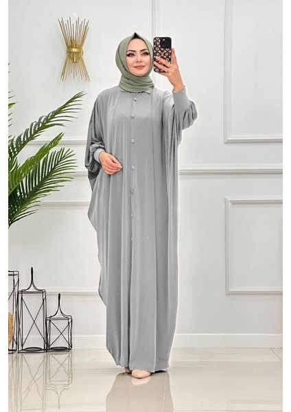 Yarasa Kol Düğmeli Ferace