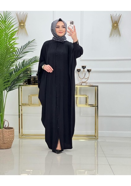 Yarasa Kol Düğmeli Ferace