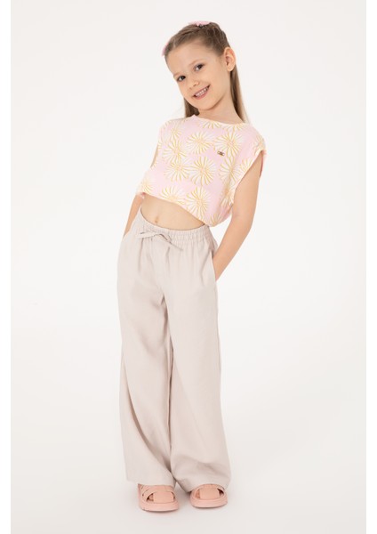 Kız Çocuk Bej Pantolon (Kanvas-Chino) 50309120-VR011
