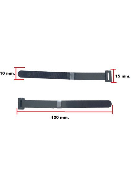 Kılıtlı Genıs Plastık Cırt Kelepce 120/10 Kablo Bagı