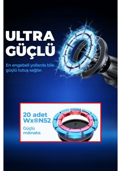 Araç Içi Magsafe ile Uyumlu Akrobat Manyetik Vantuzlu Telefon Tutucu fiyatları