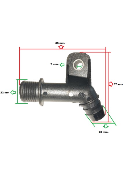 Vw Audı-Skoda Seat Soğutme Sistemi Su Hortum Çıkış Borusu