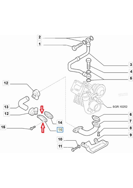 Fıat Doblo Turbo Yaglama Cıkıs Borusu