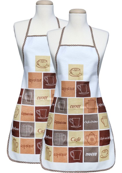 %100 Pamuk Ikili Paket Sıvı Geçirmez Su Geçirmez Mutfak Önlüğü Seti