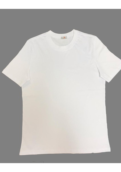 Beyaz Basic Model Bisiklet Yaka Tişört fiyatları
