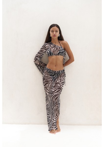 Efthimos Tek Omuz Siyah Crop Etek Takım fiyatları