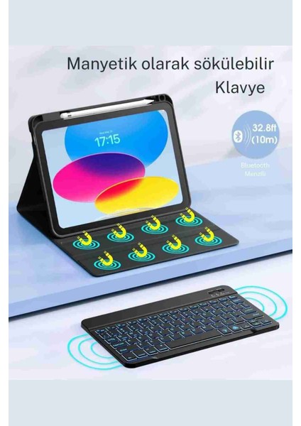 iPad Air 11 Uyumlu 4/5/6 Nesil M2/m3 2025 Klavyeli Tablet Kılıfı fiyatları