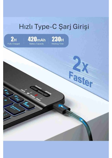 iPad Air 11 Uyumlu 4/5/6 Nesil M2/m3 2025 Klavyeli Tablet Kılıfı fırsatları