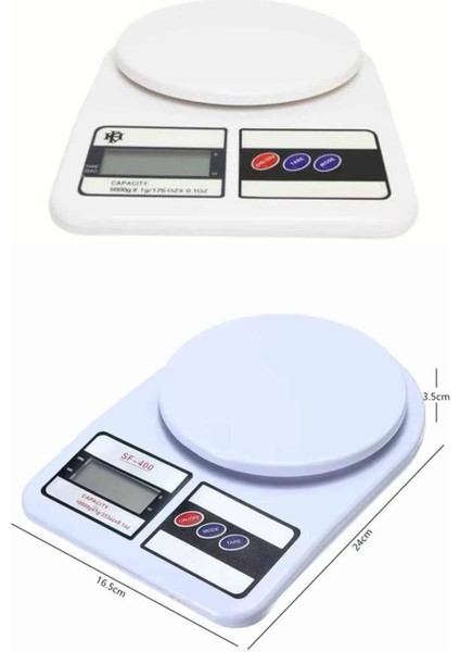 Dijital Hassas 10 kg Mutfak Terazisi Tartısı LCD Ekran Mutfak Tartısı