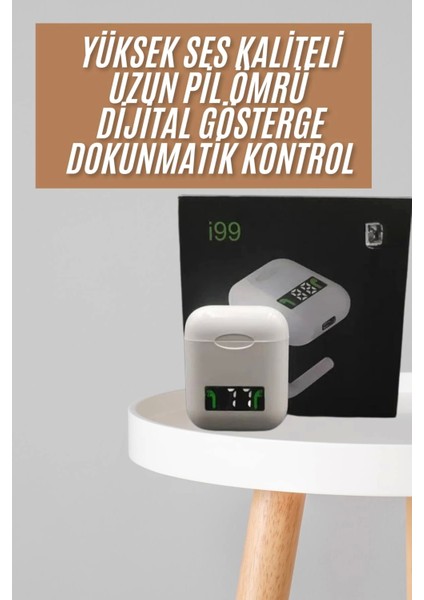 Bluetooth Kulaklık Dokunmatik Kontrol Uzun Pil Ömrü Dijital Göstergeli