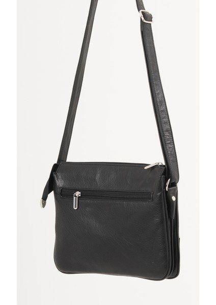 Milano Siyah 3 Gözlü Hakiki Deri Kadın Çapraz Omuz Çantası indirimleri