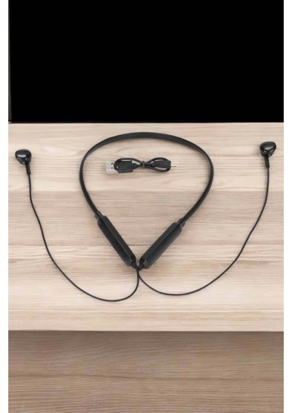 Kablolu Boyun Askılı Dijital Göstergeli Bluetooth Kulaklığı 60 Saat