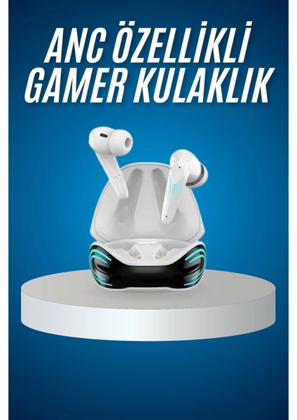Oyuncu Kulaklığı Mikrofonlu Gürültü Engelleme Gecikme Önleyici Bluetooth Kulaklık