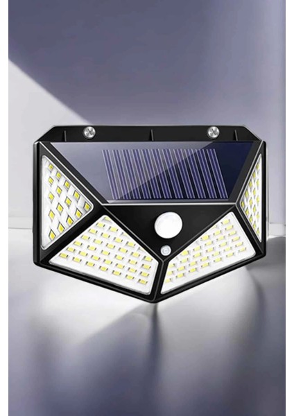 Güneş Enerjili Bahçe Aydınlatma Lambası Solar 100 LED Lamba
