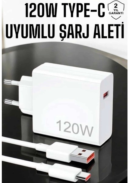 120W Şarj Aleti Type-C Uyumlu Turbo Şarj Aleti