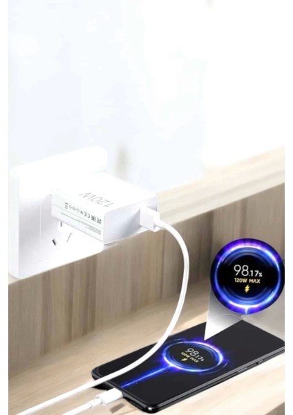 120W Şarj Aleti Type-C Uyumlu Turbo Şarj Aleti