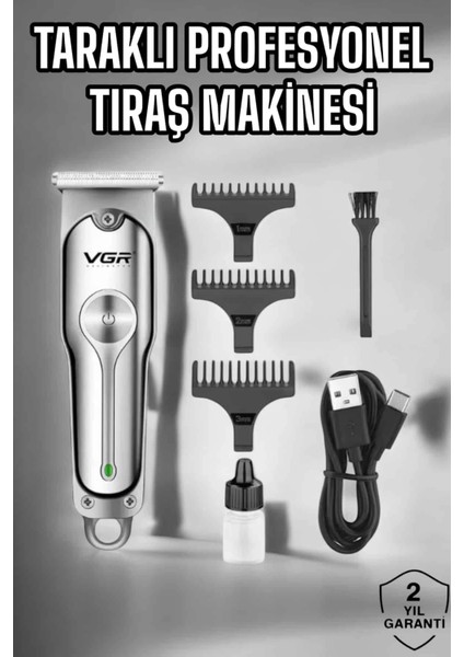 Tıraş Makinesi Paslanmaz Çelik Taraklı Güçlü Motor