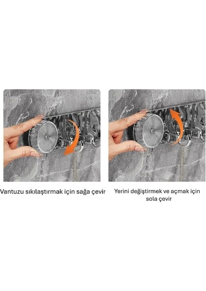 Güçlü Lüks Vantuzlu Askılık
