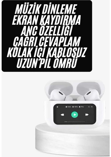 Dokunmatik Ekranlı Anc/enc Yeni Nesil Pro Bluetooth Kulaklık Dokunmatik Ekran