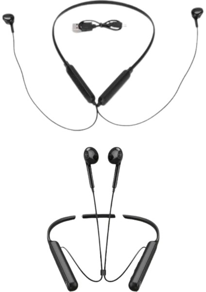 Boyun Bantlı Kablolu Yüksek Ses Kaliteli Bluetooth Kulaklık Uzun Pil Ömrü