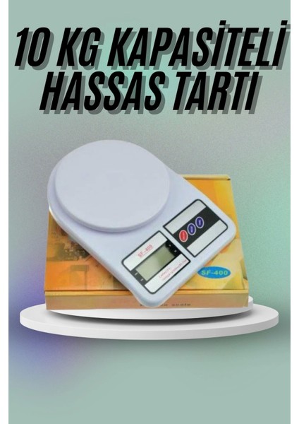 Mutfak Tartısı Dijital Göstergeli Hassas Tartı 10 kg Kapasiteli