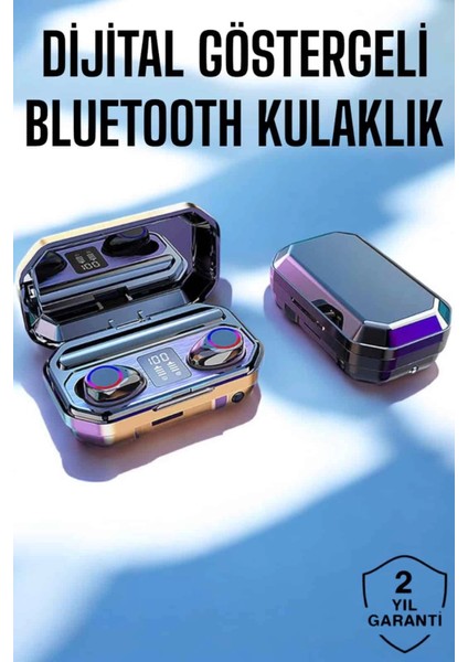 Dijital Göstergeli Bluetooth Bağlantılı Kulaklık Dokunmatik Kontrol