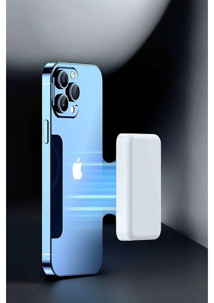 5000 Mah Ios Uyumlu Magsafe Kablosuz Şarj Hızlı Şarj Desteği