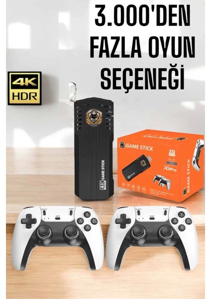 Game Stick Retro 8k Ultra Hd Video Oyun Konsolu Android Tv Özelliği