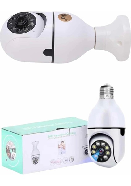 Güvenlik Kamerası Wi-Fi Özellikli 360 Derece Full Hd 1080P Ampül Kamera