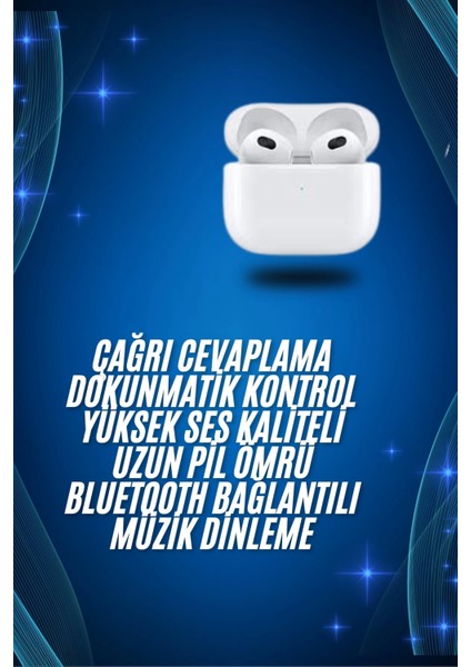 3.nesil Ios Android Uyumlu Bluetooth 5.0 Beyaz Çağrı Cevaplama