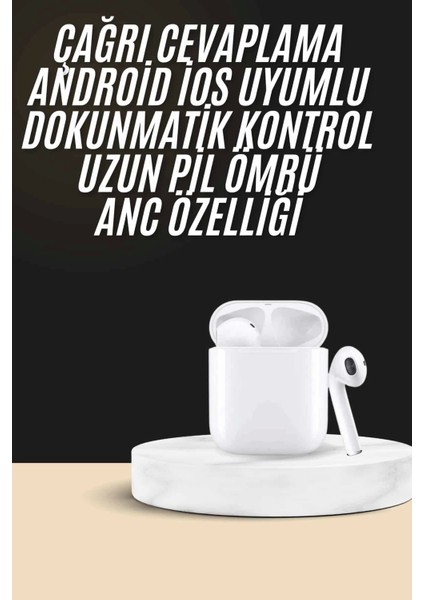 2. Nesil Bluetooth Android ve Ios Uyumlu Kablosuz Kulaklık Çağrı Cevaplama