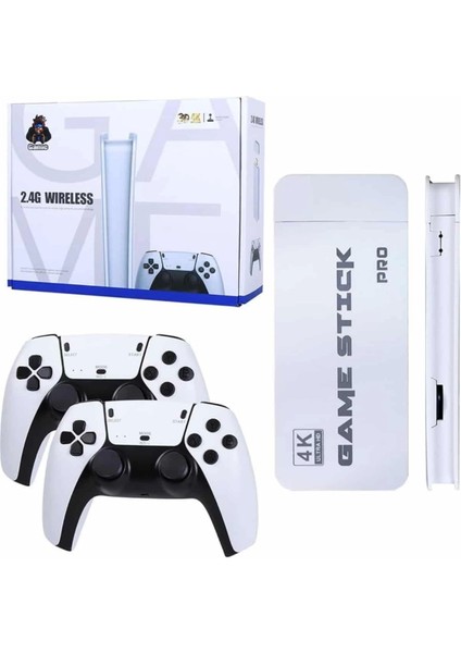 Game Stick 4K Retro Çift Kollu Atari Oyunlari +20000 Oyunlu Konsol Nostalji
