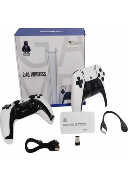 Game Stick 4K Retro Çift Kollu Atari Oyunlari +20000 Oyunlu Konsol Nostalji