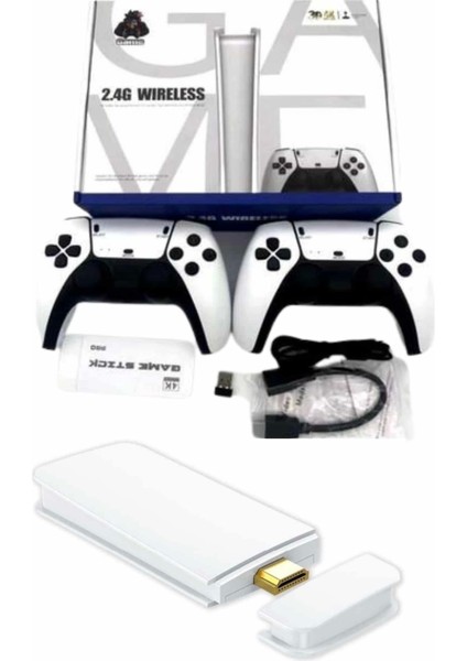 Game Stick 4K Retro Çift Kollu Atari Oyunlari +20000 Oyunlu Konsol Nostalji