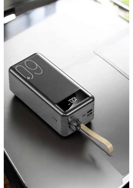 Powerbank 60.000 Mah Dijital Göstergeli 4 Portlu Taşınabilir