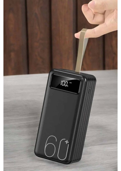 Powerbank 60.000 Mah Dijital Göstergeli 4 Portlu Taşınabilir