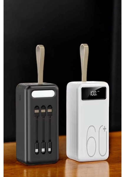 Powerbank 60.000 Mah Dijital Göstergeli 4 Portlu Taşınabilir
