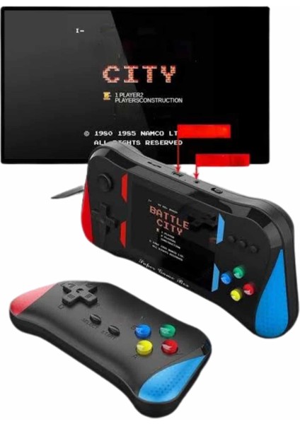 3.5 Inç 500 Klasik Retro Oyun Yüklü Kollu Oyun Konsolu
