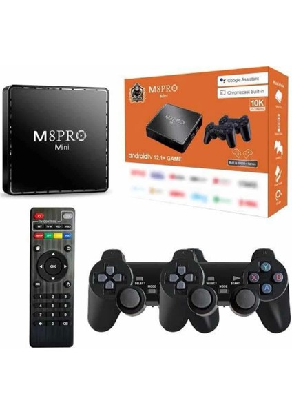 M8 Pro Mını 4 8 10 K Hd Hdr Android Tv 5g Retro 10000 Oyunlu