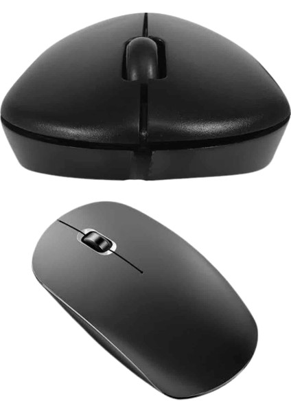 Siyah Kablosuz Mouse Wireless Mouse Minimal Tasarım