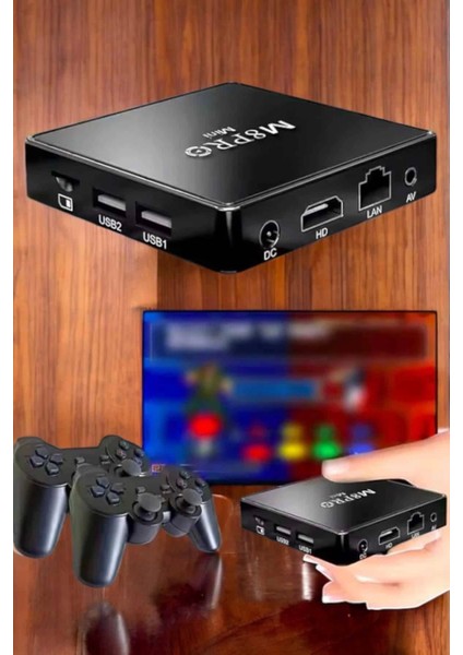 Oyun Konsolu Çift Kollu 1000 Oyunlu Tv Box Netflix Youtube Atari