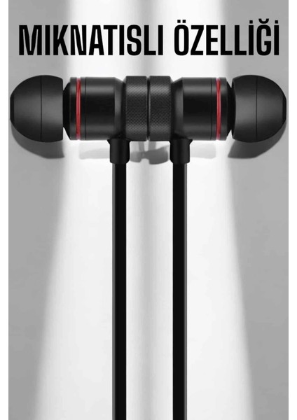 Kablolu Mıknatıslı Sport Kulaklık Bluetooth Bağlantılı