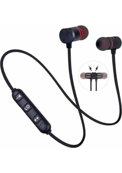 Bluetooth Bağlantılı Kablolu Mıknatıslı Sport Kulaklık